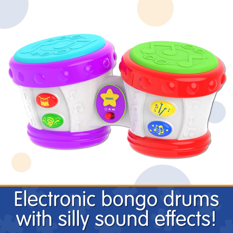 The Learning Journey Early Learning - Little Baby Bongo Drums - Electronic Musical Toddler Toys & Gifts for Boys & Girls Ages 12 Months & Up - Award Winning Musical Learning Toy, Multi - Image 2